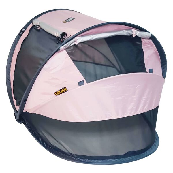 DERYAN Pop-Up-Reisebett Toddler Luxe mit Moskitonetz Rosa