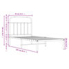 vidaXL Bettgestell mit Kopfteil Metall Schwarz 80x200 cm