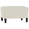vidaXL 3-Sitzer-Sofa mit Hocker Creme 180 cm Samt