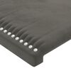 vidaXL Kopfteil mit Ohren Dunkelgrau 183x16x118/128 cm Samt
