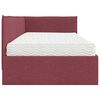vidaXL Eckbettgestell mit Matratze mit Kopfteil 2 pcs Grau Samt