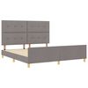 vidaXL Bettgestell mit Kopfteil Taupe 180 x 200 cm Stoff