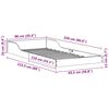 vidaXL Bettrahmen Wachsbraun 90 x 220 cm Massives Kiefernholz