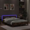 vidaXL Bettgestell mit Kopfteil LED-Beleuchtung R&auml;uchereiche 150x200cm