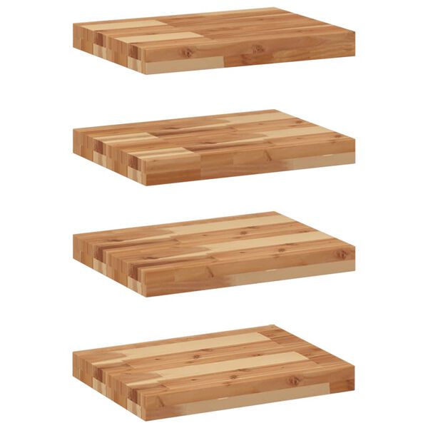 vidaXL Schweberegale 4 Stk. 60x30x4 cm Massivholz Akazie &Ouml;lbehandelt