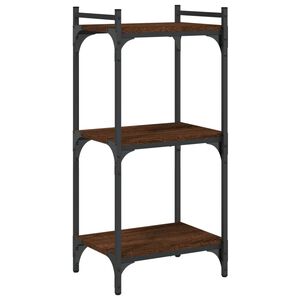 vidaXL B&uuml;cherregal 3 B&ouml;den Braun Eichen-Optik 40x30x86cm Holzwerkstoff