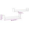 vidaXL Wandregale mit Stangen 2 Stk. Grau Sonoma 80x16x14 cm