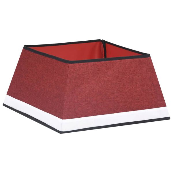 vidaXL Weihnachtsbaumrock Rot und Wei&szlig; 48x48x25 cm