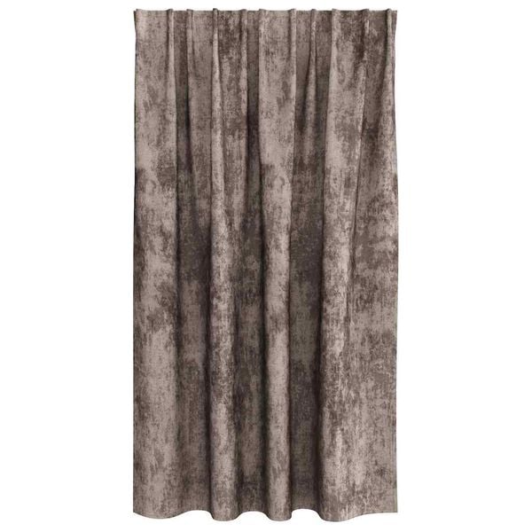 vidaXL Samtvorh&auml;nge mit Vorh&auml;ngen 2 pcs Cappuccino 140 x 140 cm Samt