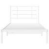 vidaXL Bettgestell mit Kopfteil Metall Wei&szlig; 100x190 cm