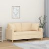 vidaXL 2-Sitzer-Sofa mit Kissen Creme 140 cm Stoff