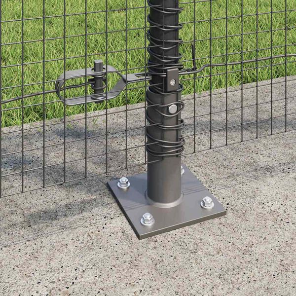 vidaXL Zaunpfosten Grau 25 x 1,2 m (19 x 19 mm Netz) Stahl und PVC