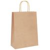 vidaXL Papiertragetaschen 50 Stk. mit Henkeln Braun 26x12x35 cm