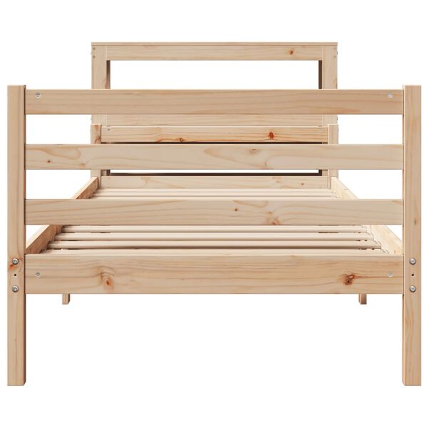 vidaXL Bettgestell mit Kopfteil ohne Matratze 100x200 cm