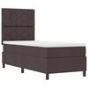 vidaXL Boxspringbett mit Matratze Dunkelbraun 80 x 200 cm Stoff