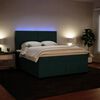 vidaXL Boxspringbett mit Matratze Dunkelgr&uuml;n 180x200 cm Samt