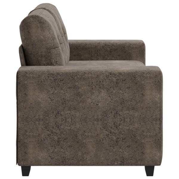 vidaXL | Zweisitzer-Sofa | mit Kissen Dunkelgrau Kunstleder