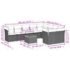 vidaXL 10-tlg. Garten-Sofagarnitur mit Kissen Beige Poly Rattan