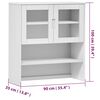 vidaXL Highboard-Oberteil MOLDE Wei&szlig; 90x35x100 cm Massivholz Kiefer