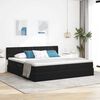 vidaXL Bett mit LED-Lichtleisten Schwarz 200 x 200 cm Samt