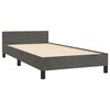 vidaXL Bettgestell ohne Matratze Dunkelgrau 100x200 cm Samt