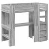 vidaXL Etagenbettgestell mit Schreibtisch Graues Sonoma 98,5 x 200 cm