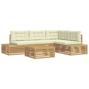 vidaXL 6 stk. Outdoor-Sofagarnitur Wei&szlig;