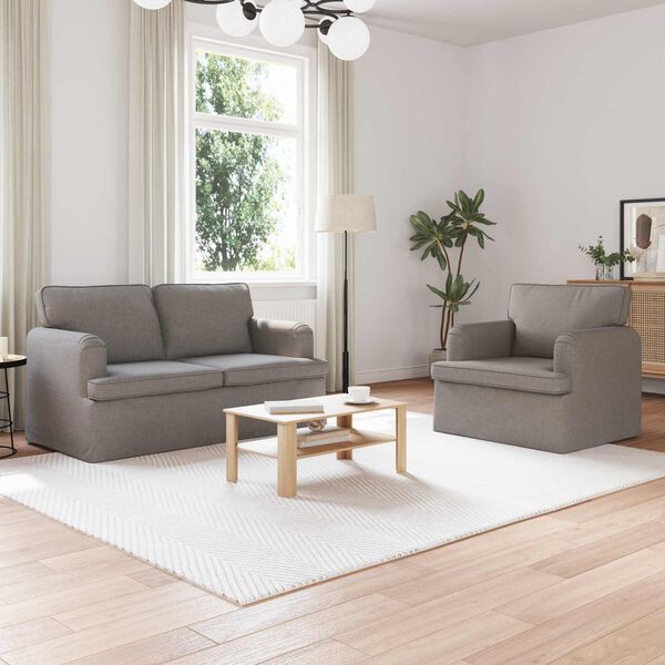 vidaXL Sofa 2 pcs Taupe