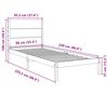 vidaXL Massivholzbett Extra Lang ohne Matratze 90x220 cm