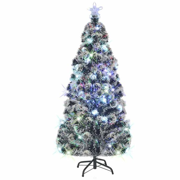 vidaXL K&uuml;nstlicher Weihnachtsbaum mit Beleuchtung 64 cm Glasfaser
