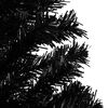 vidaXL K&uuml;nstlicher Weihnachtsbaum Beleuchtung & Kugeln Schwarz 210 cm