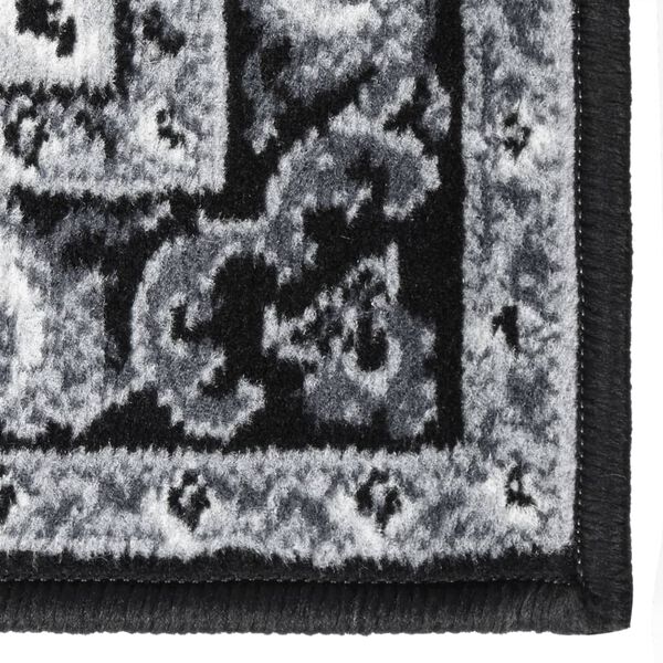 vidaXL Teppichl&auml;ufer BCF Schwarz 60x300 cm