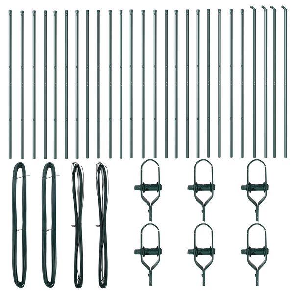 vidaXL Zaunpfosten 26 pcs Grün 3,2 x 3,2 x 190 cm