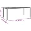 vidaXL 7-tlg. Garten-Essgruppe mit Kissen Grau Poly Rattan