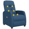 vidaXL Massagesessel mit Aufstehhilfe Blau Stoff