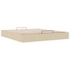 vidaXL Ottoman-Bett ohne Matratze Creme 200x200 cm Stoff