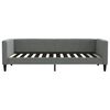 vidaXL Tagesbett mit Matratze Dunkelgrau 90x200 cm Stoff