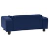 vidaXL Hundesofa Blau 81x43x31 cm Pl&uuml;sch und Kunstleder