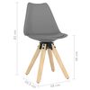 vidaXL Esszimmerst&uuml;hle 6 Stk. Drehbar Grau PP