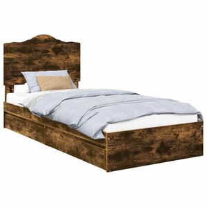 vidaXL Aufbewahrungsbett Ger&auml;ucherte Eiche 70 x 190 cm Holzwerkstoff