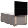 vidaXL Boxspringbett mit Matratze Taupe 90x200 cm Stoff