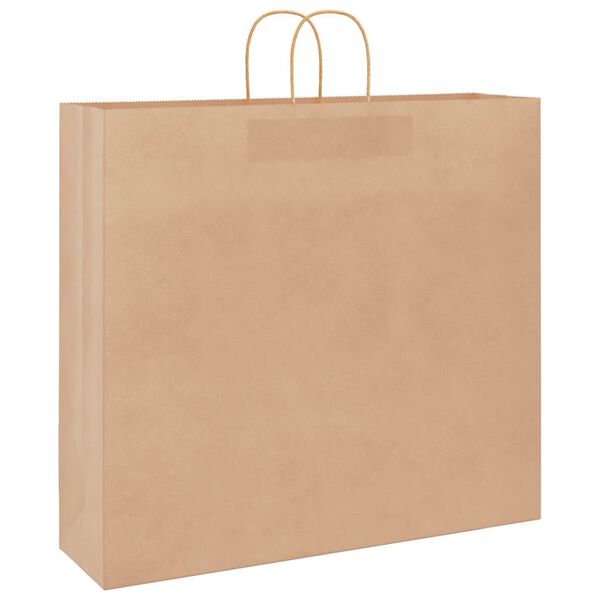 vidaXL Papiertragetaschen 50 Stk. mit Henkeln Braun 54x15x49 cm