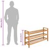 vidaXL Schuhregal mit 3 Etagen 100x27x60 cm Massivholz Eiche