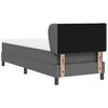 vidaXL Boxspringbett mit Matratze Dunkelgrau 80 x 200 cm Stoff