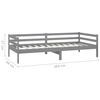 vidaXL Tagesbett Grau Massivholz Kiefer 90x200 cm