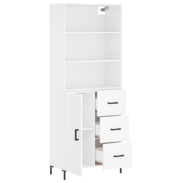 vidaXL Highboard Wei&szlig; 69,5x34x180 cm Holzwerkstoff