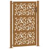 vidaXL Gartentor 100x125 cm Verwitterungsstahl Blattdesign