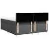 vidaXL Boxspringbett mit Matratze Dunkelgrau 180x200 cm Stoff