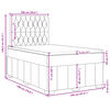 vidaXL Boxspringbett mit Matratze Taupe 120x190 cm Stoff