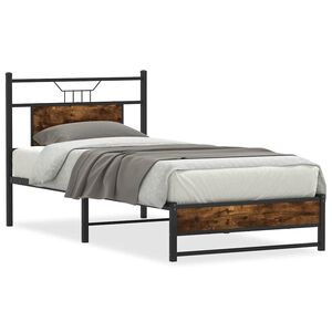 vidaXL Bettgestell ohne Matratze R&auml;uchereiche 80x200 cm Holzwerkstoff